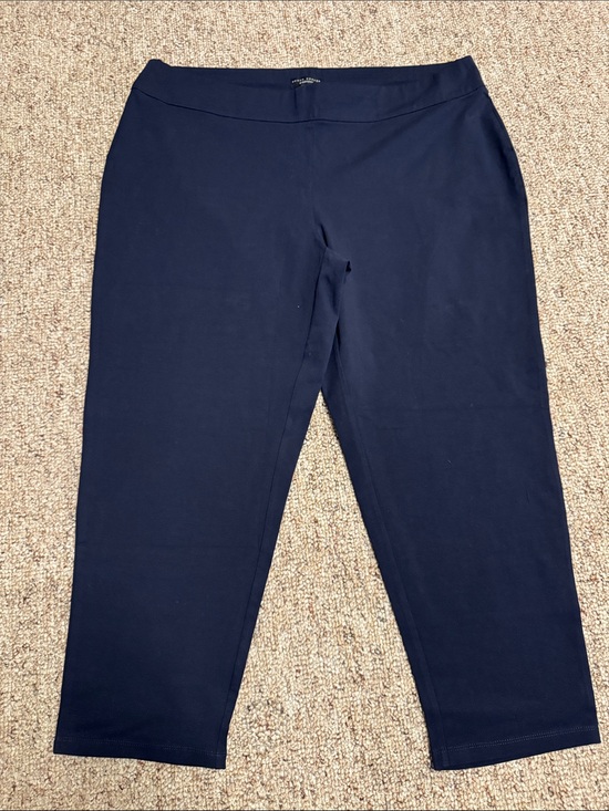 Susan Graver Pants - Susan Graver Weekend Deep Navy Pull-On Knit Pants